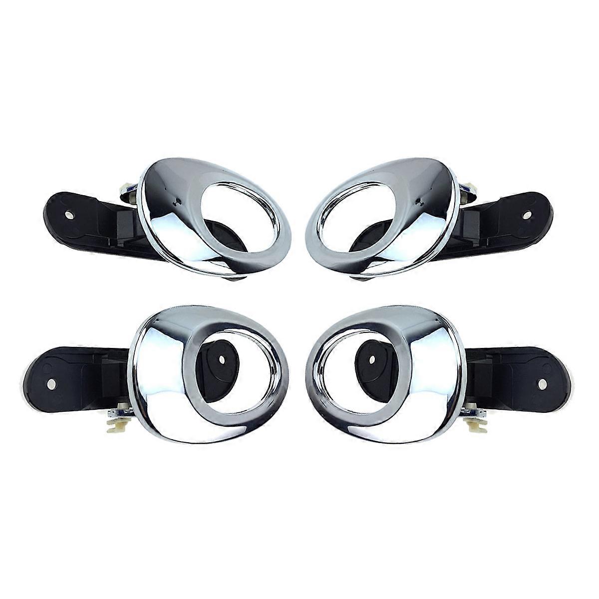 4Pcs Car Door Handle Inner Door Handle Electroplating Door Handle for 330