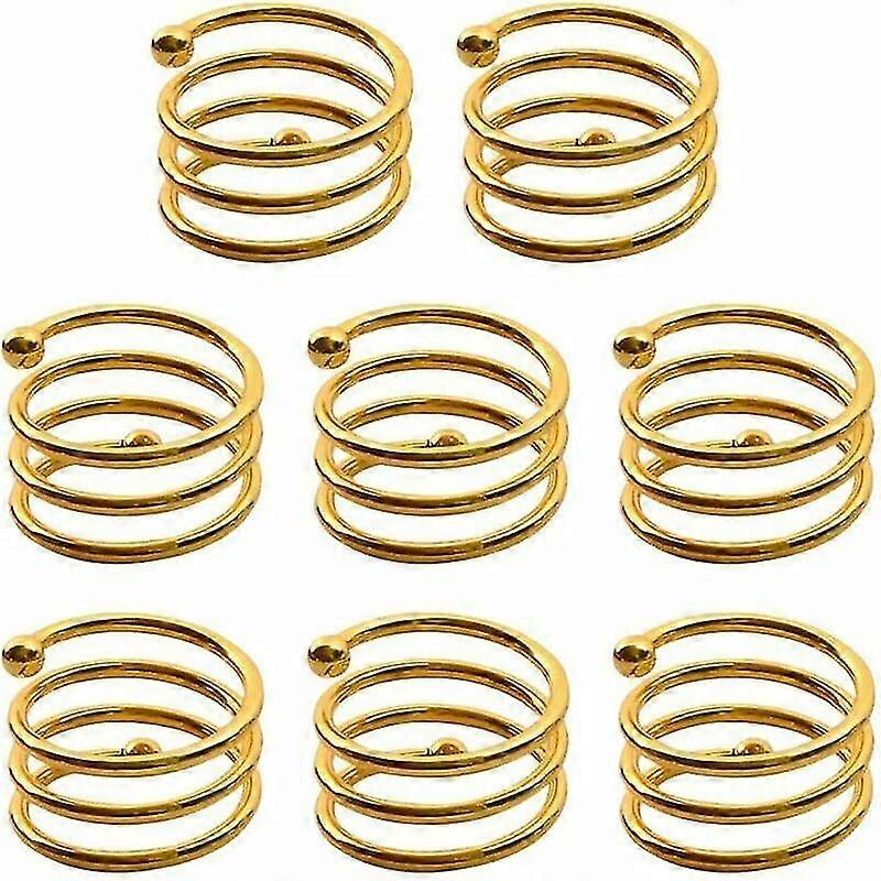 -gold Napkin Rings 8 Pieces Napkin Rings Napkin Holders Napkin Rings And Napkin Holders Paper Napkin Rings Napkin Ring Wedding Gold Metal Napkin-other