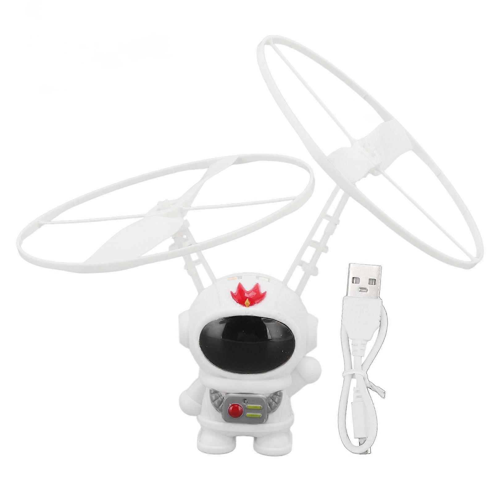 Astronaut Induction Flying Toy Safe Stable Plastic Intelligent Levitation Induction Helicopter Toy White