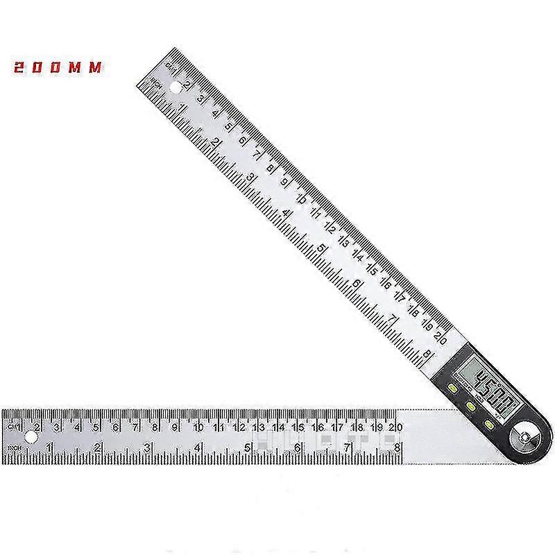 Digital Protractor 0-360,digital Angle Finder 200mm Stainless Steel Digital Angle Rule With Lcd Display For Woodworking Construction Repairing