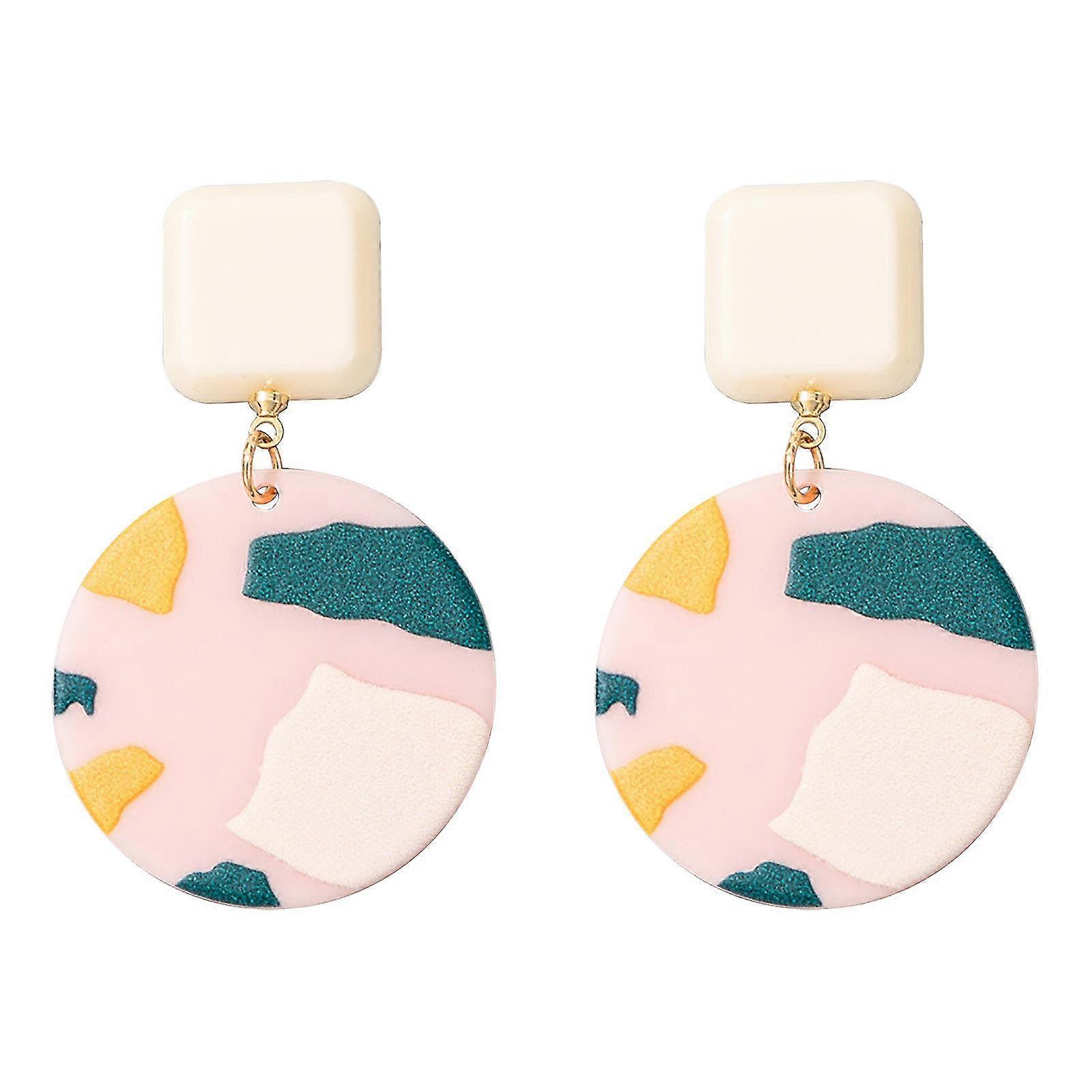 الحيوان والنبات مجموعة متنوعة من الألوان مجموعة متنوعة من تصميم جميلة طباعة الأقراط