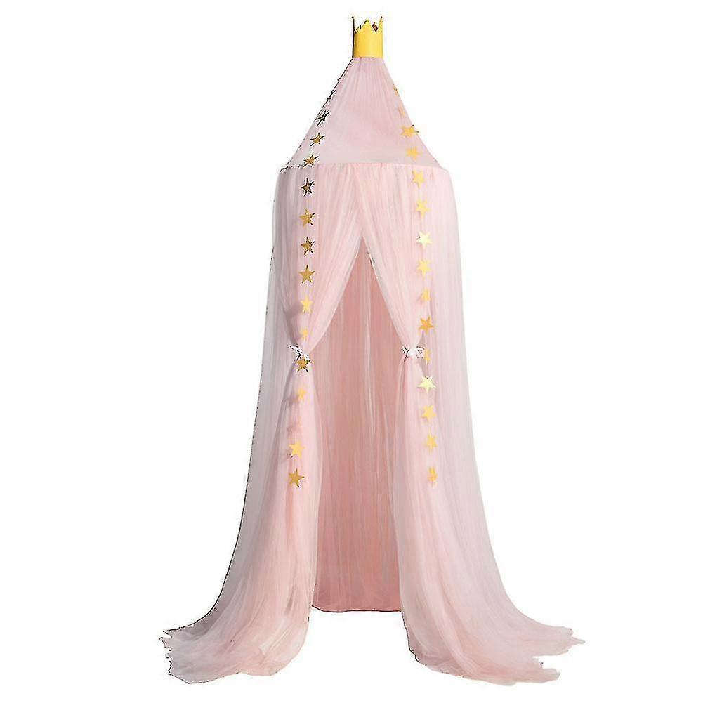 Bed Canopy For Children, Round Dome Hanging Mosquito Net Crib Gauze Curtain Tent Room Decor,60x235CM