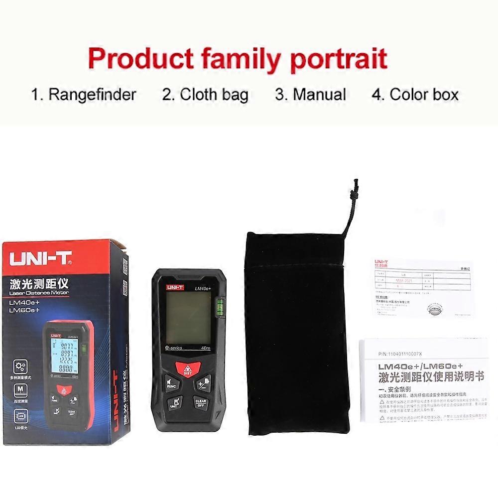 UNI-T LM40E Plus Laser Rangefinder Bluetooth Distance Meter Digital Trena Range Finder Ruler Metre Length Measure Device Tool