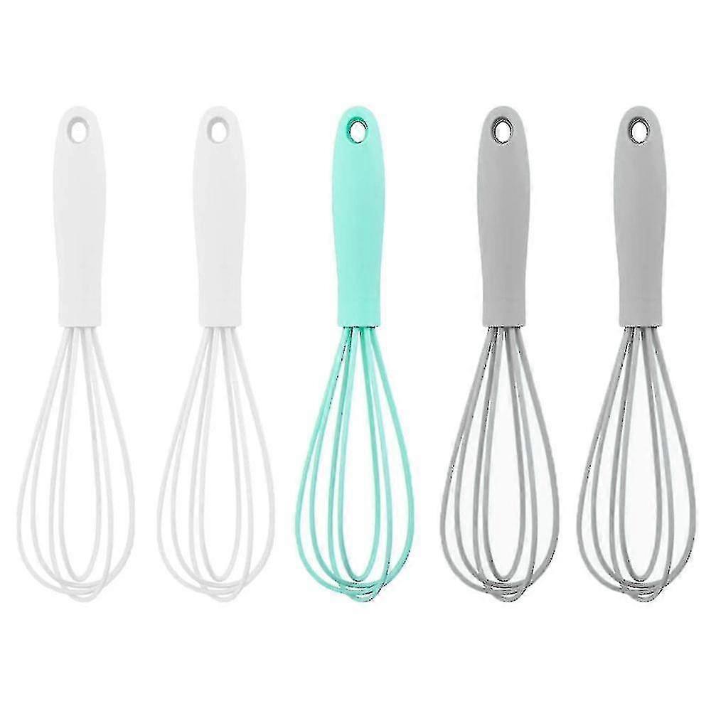 5 Pcs Colorful Mini Silicone Kitchen Whisks,mini Kitchen Whisk