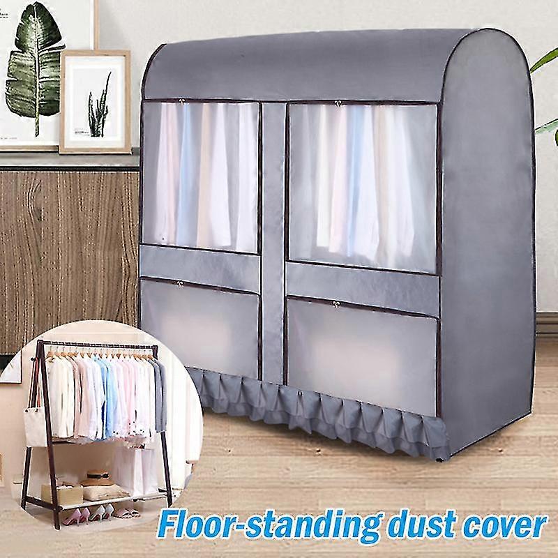 EVAGO Dustproof Garment Rack Cover Large Capacity Clothing Rack Protector With Zipper And Visible Window