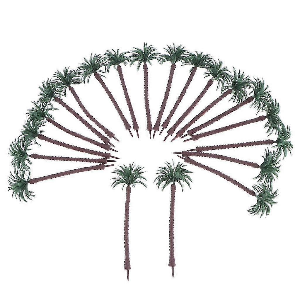 20 Pack Diy Sand Table Plastic Palm Mini Landscape Coconut Tree Model