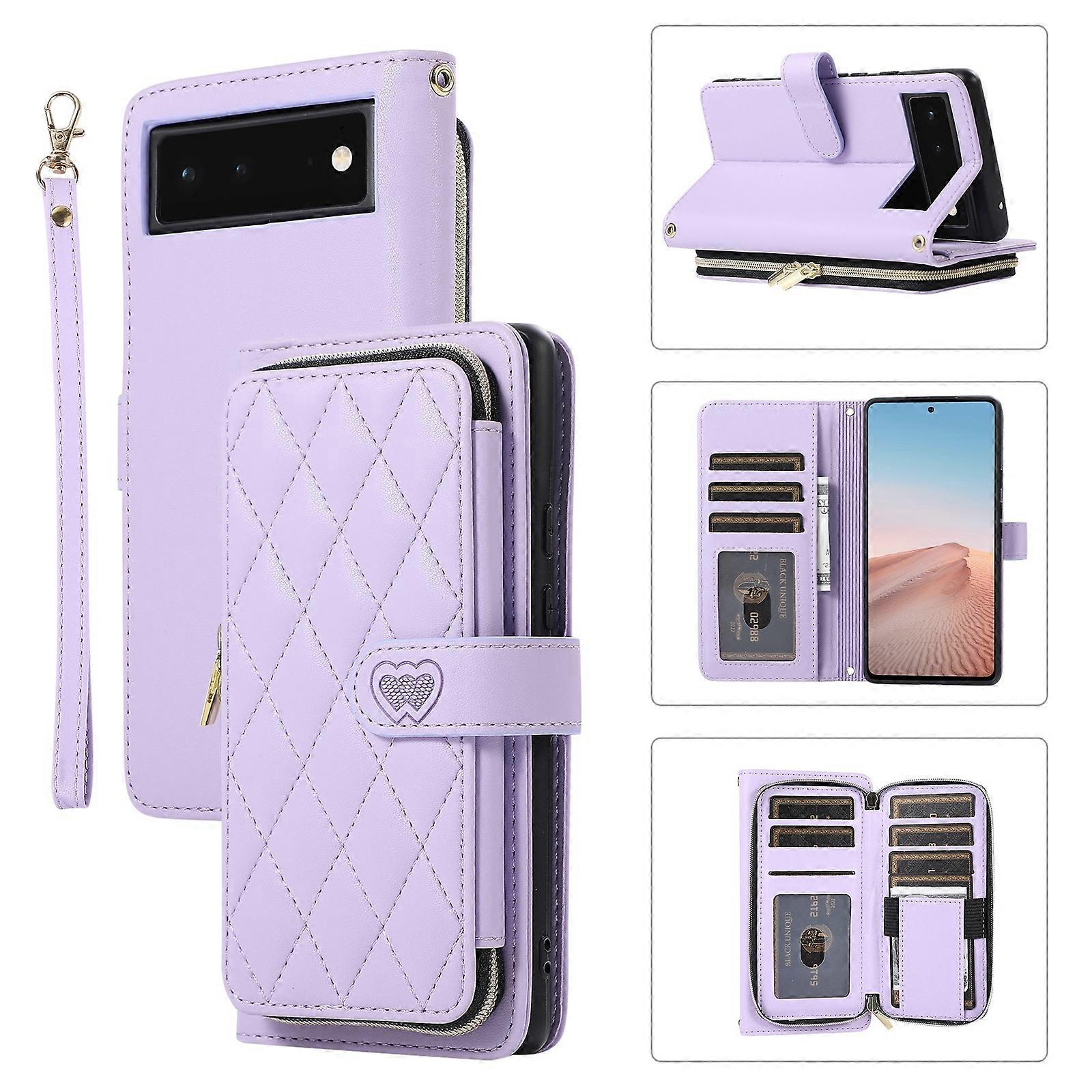 Zipper Wallet Leather Case For Google Pixel 6