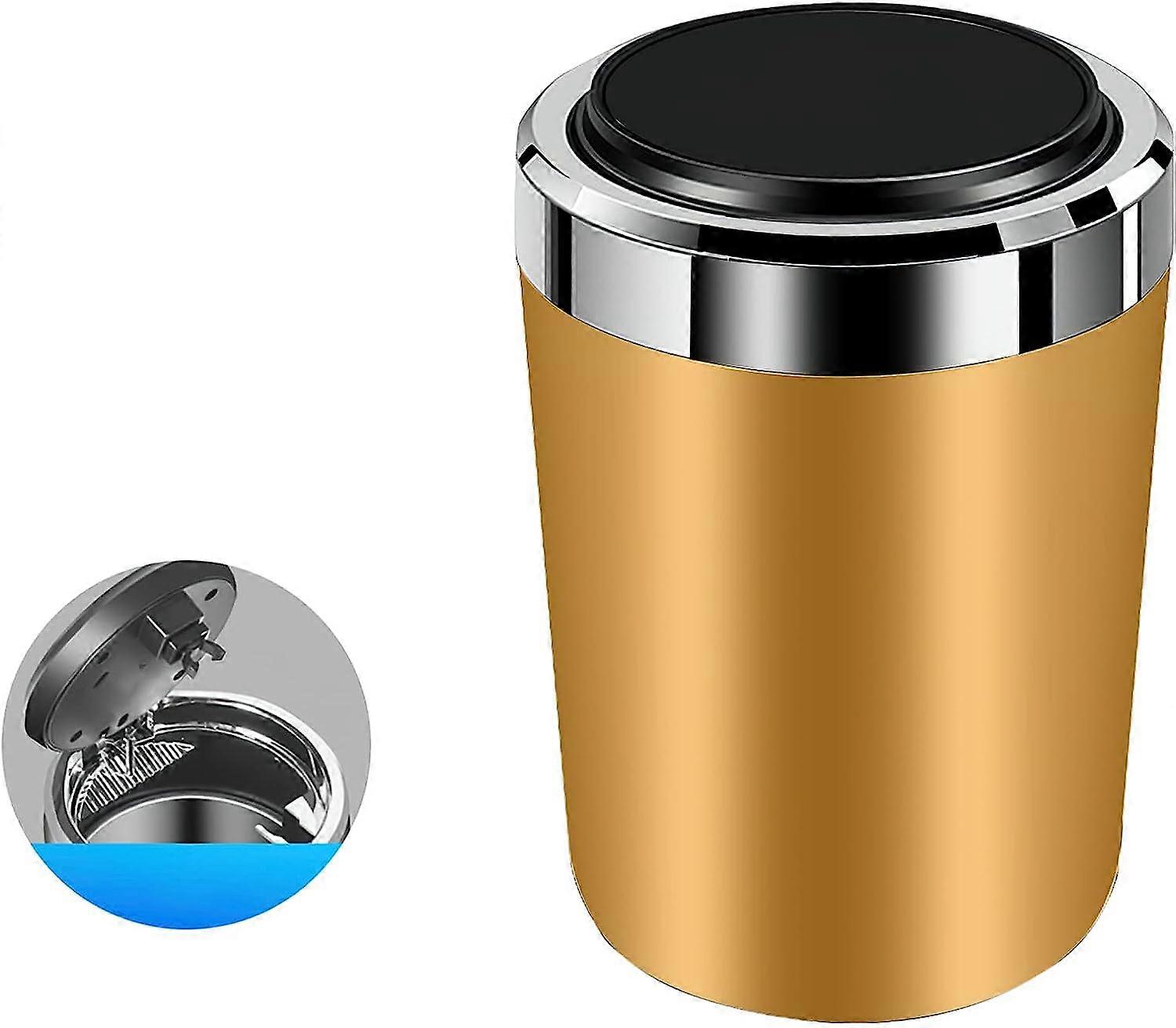 Car ashtray with lid (2pcs) gold