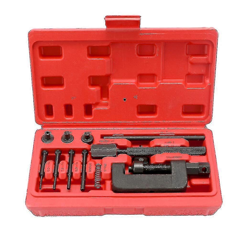 Motorcycle Bike Chain Breaker Splitter Link Riveter Universal Bikes Riveting Tool Set Cycling Accessories With Carry Box