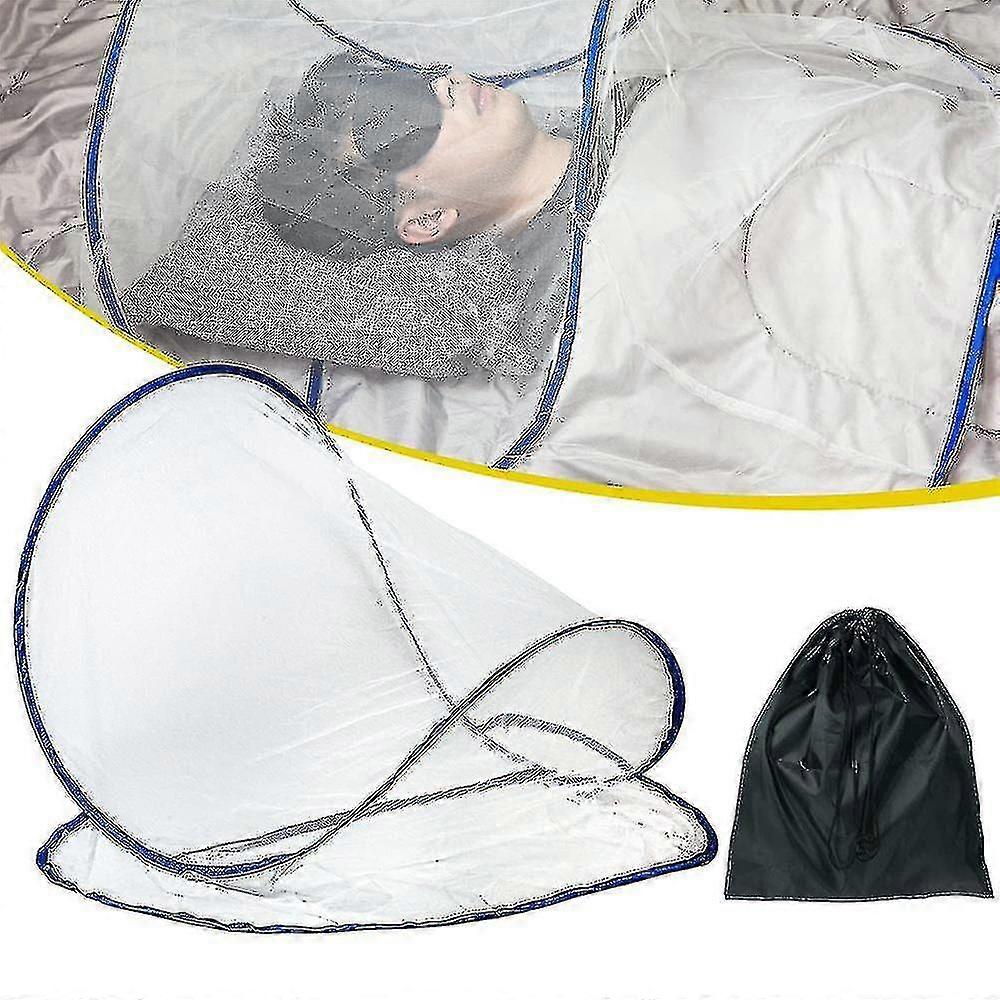 Ultra Light Portable Pop Up Mosquito Net Tent, Mini Folding Mosquito Net For Head, Sleeping Bag Insect Net, Suitable For Bedding Camping Travel Yard