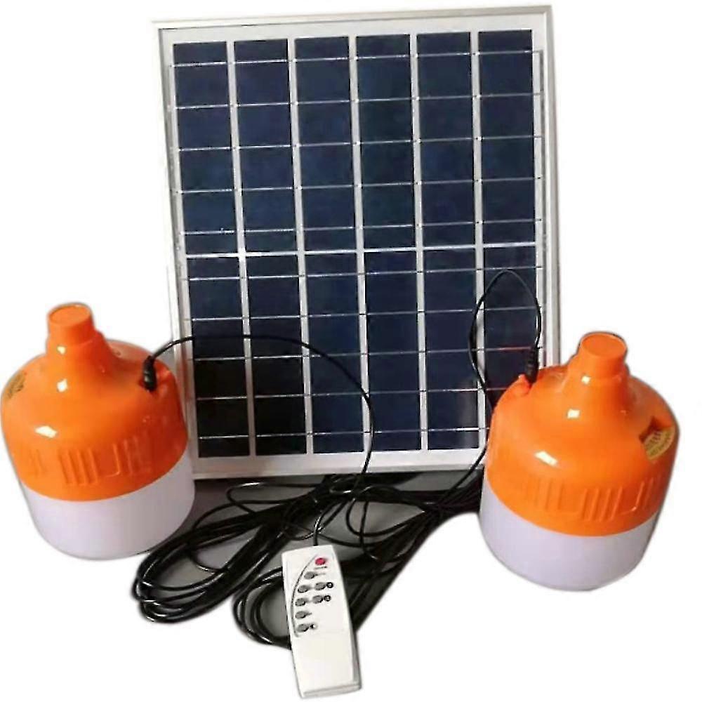2 Pack Portable Solar Light Bulbs With Remote Control Hanging Bulbs For Camping E Power Outages