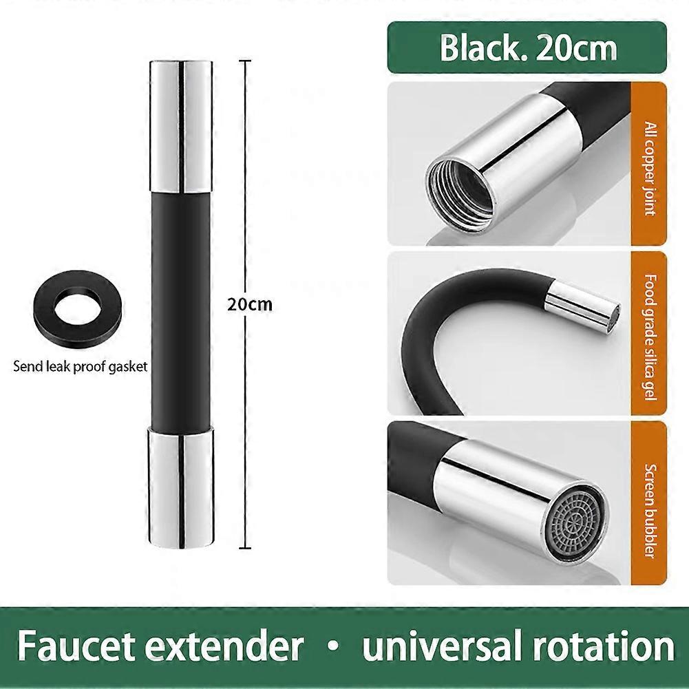 360Rotation Splash-proof Universal Faucet Extension Extender Foaming Extension Tube Free Bending Hardware Household Merchandis