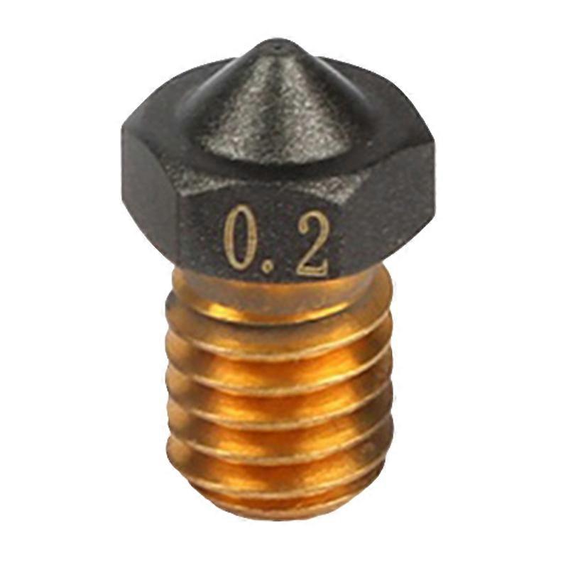 V6 Messingdüse für 3D-Drucker 1,75 Extruder Hotend 0,2 0,3 0,4 0,5 0,6 0,8 1,0