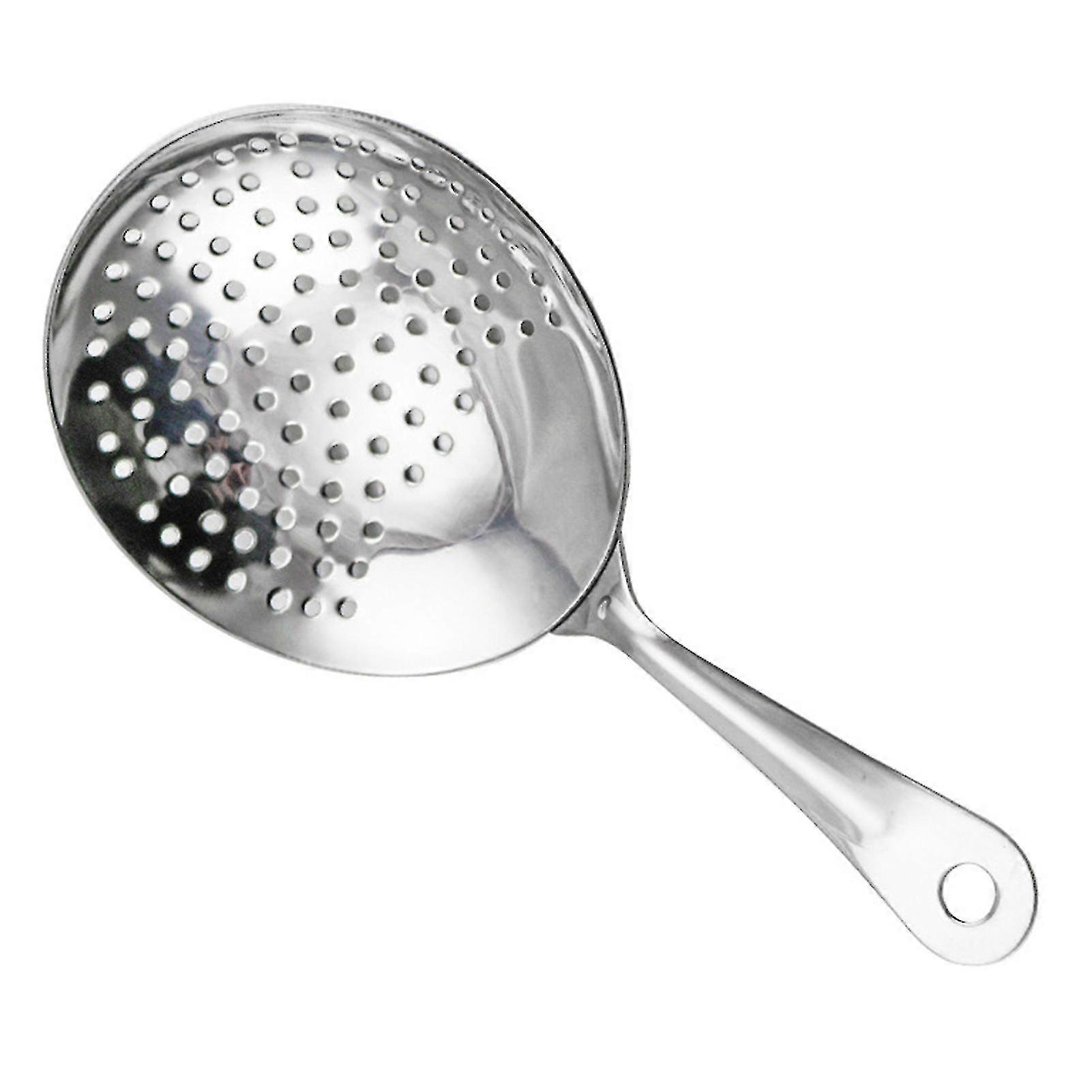 Julep Strainer Professional Comfortable Grid 304 Stainless Steel Ergonomic Handle Cocktail Strainer Spoon Kitchen ToolsSilver