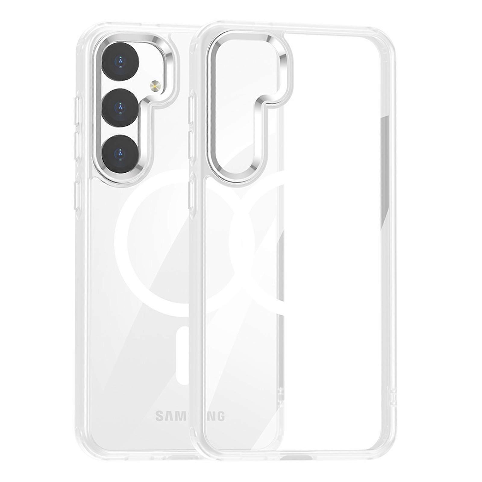 Magnetic Clear Case for Samsung Galaxy S24, Compatible for MagSafe Shockproof Protection for Galaxy S24