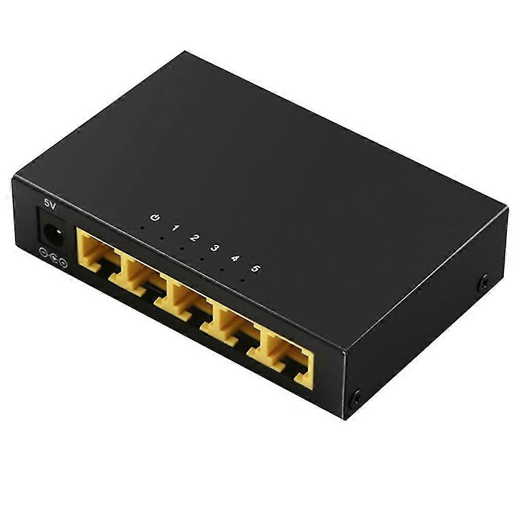 5 Port 10100mbps Switch Unmanaged Switch Home Network Splitter Plug And Play Us Plug