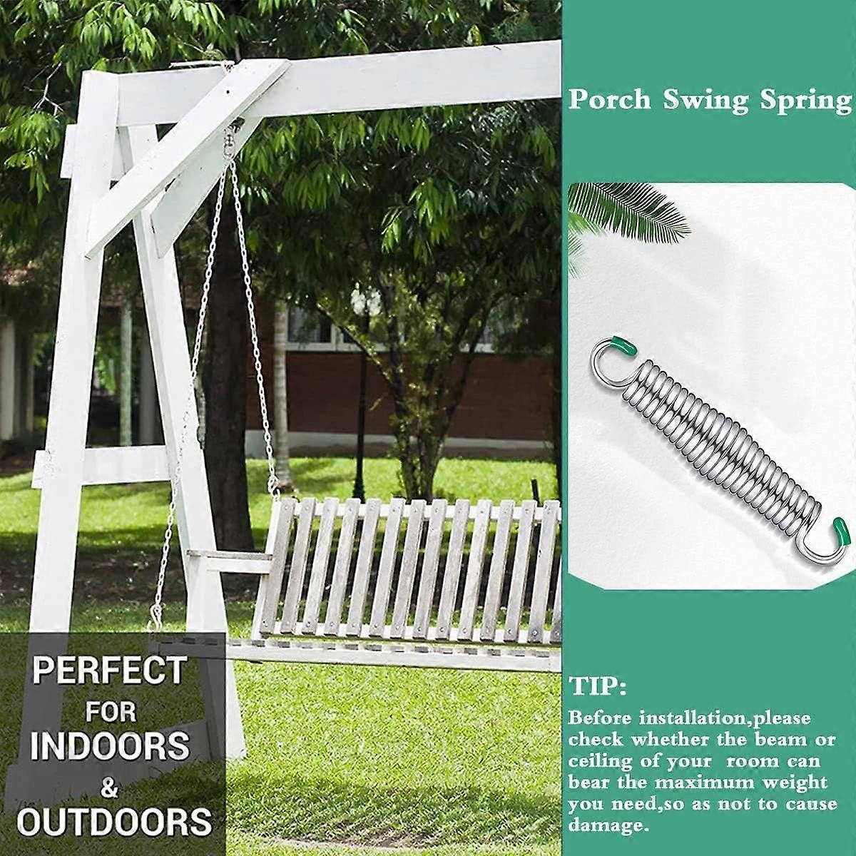 2PCS Hammock Chair Spring, Premium Porch Swing Springs Hold up to ...