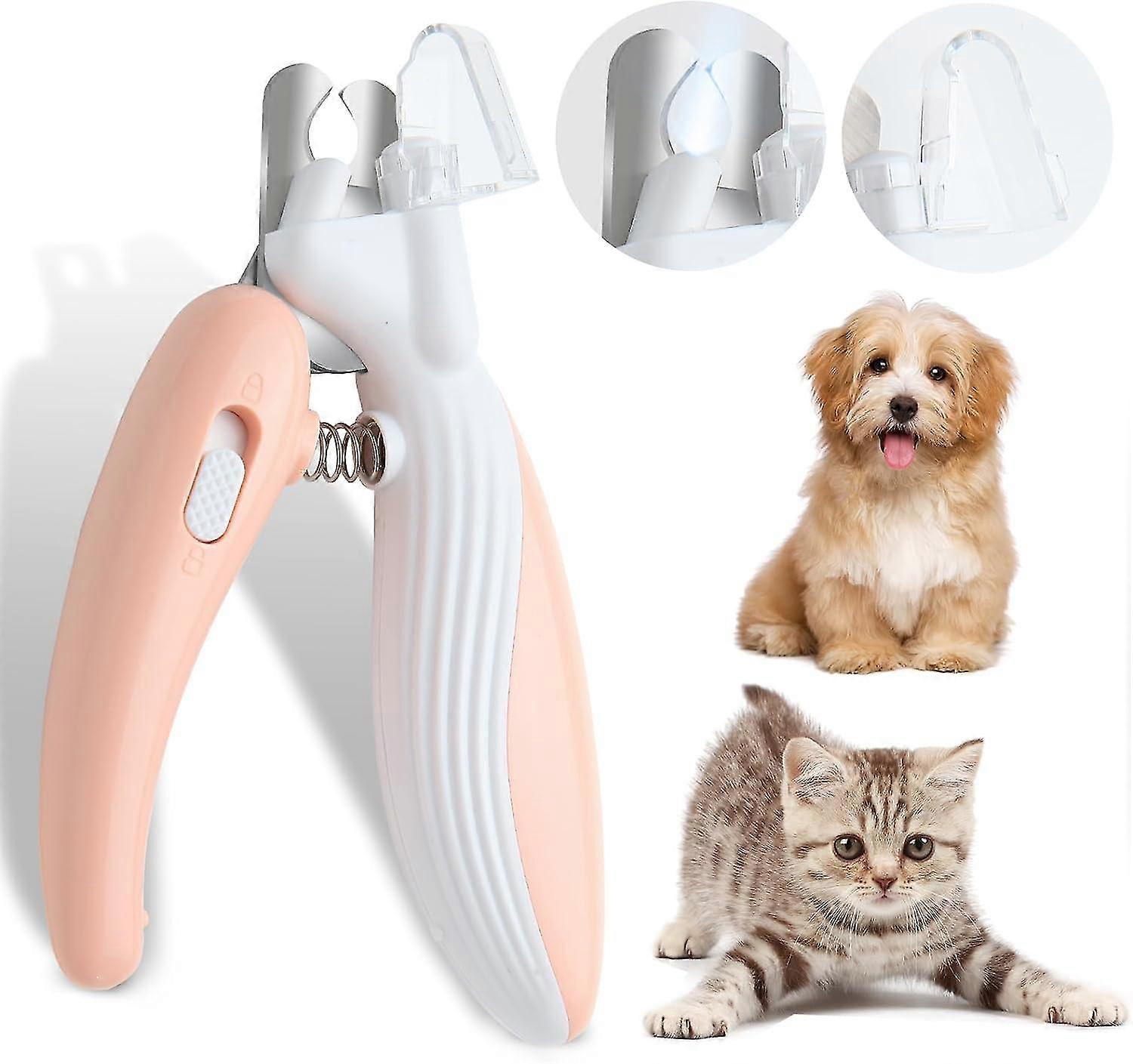 Safe Dog Cat Nail Clipper and Trimmer with LED Light, Easy to Cut Toenail to Avoid Bloodline, Sharp Durable Stainless Steel Blade for Dogs, Cats, Bird
