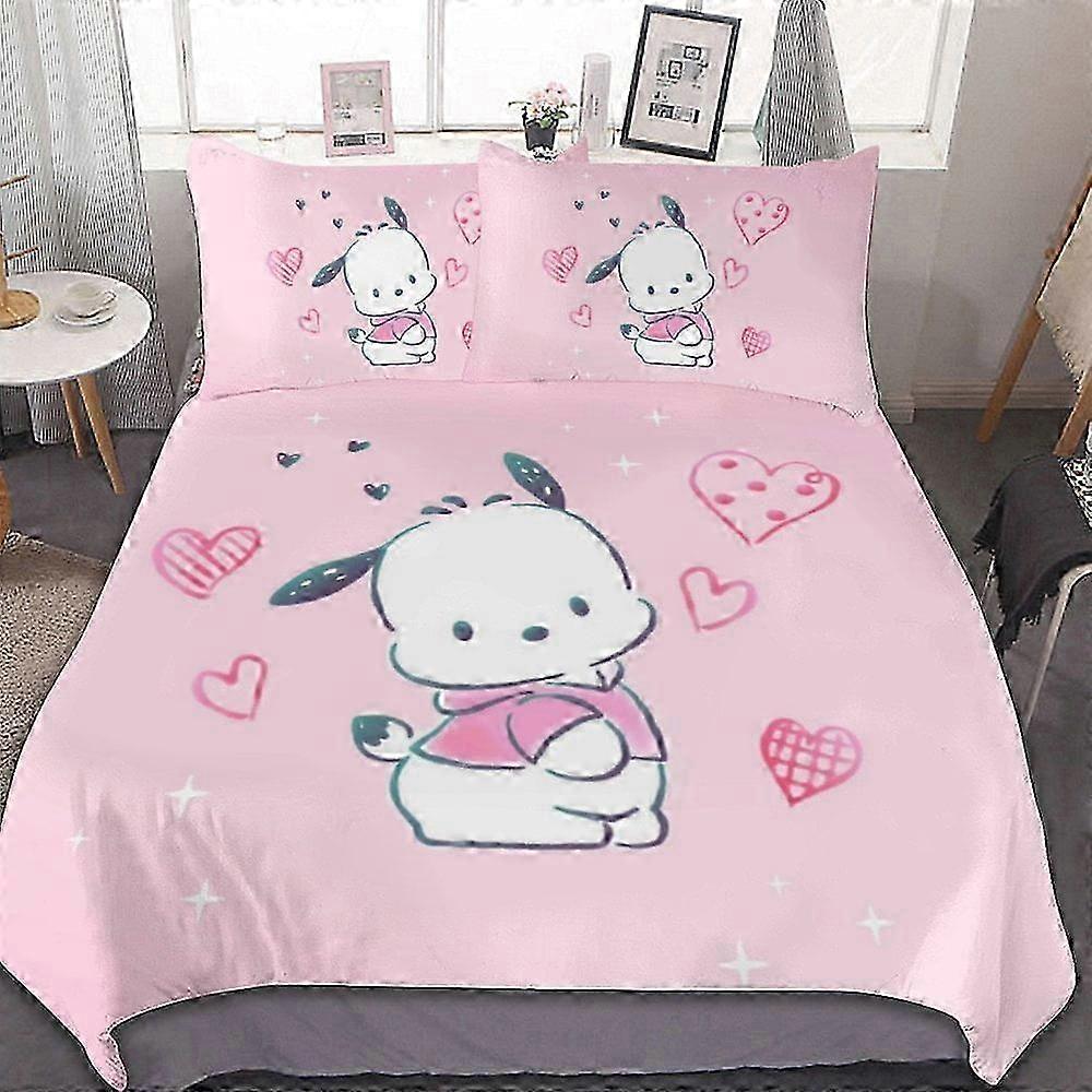 o3111 Lençóis de Cama Pochco Conjunto de Capa de EdredomConjunto de Cama de 3 Peças Macio e Confortável Conjunto de Cama para Quarto (1 Capa de Edredom e 2 Fronhas) Cama Shee