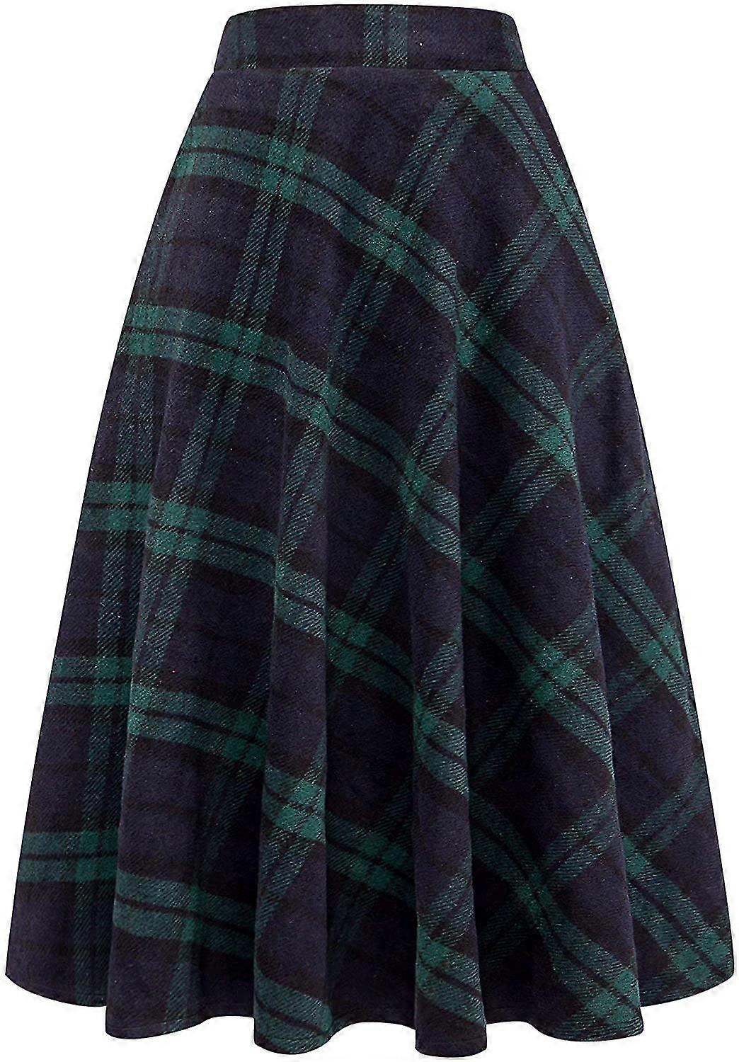 Womens High Waist Maxi Skirt A-line Warm Flare Skirt