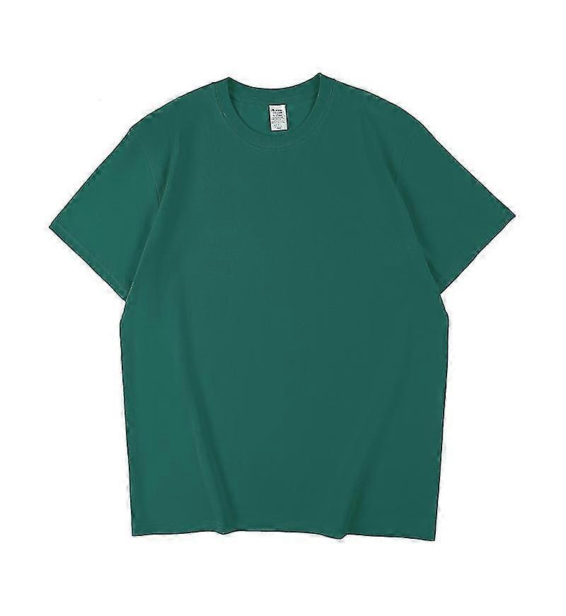 جولة الرقبة القطن الخالص بأكمام قصيرة تي شيرت فضفاض بلون الصلبة تي شيرت أبيض للرجال والنساء قميص قاع نقي تي شيرت