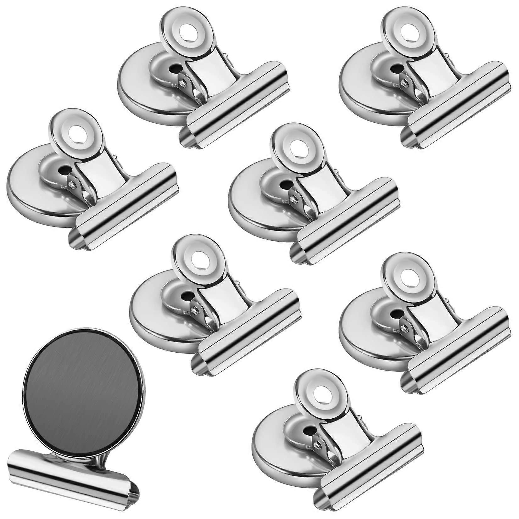 8 Pack Refrigerator Magnets Fridge Magnets Magnetic Clips Heavy Duty Magnetic Clips Perfect for Refrigerator Whiteboard Magnets Photo Displays Home Sc