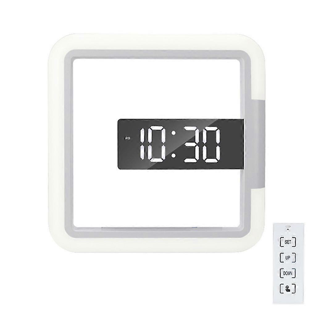 7 Colors Digital Wall Clock 3d Led Mirror Hollow Watch Table Clock Creative