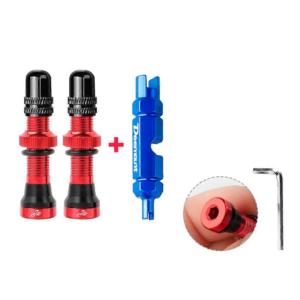 1 par cykelventiler 40 mm CNC-fräst anodiserad nippel för MTB-däck för racercykel