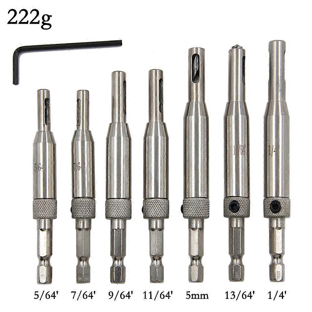 Self Centering Hinge Drill Bits Set Door Cabinet Pilot Holes HSS Hex Recess Woodworking Window Door Drill Bit Tools