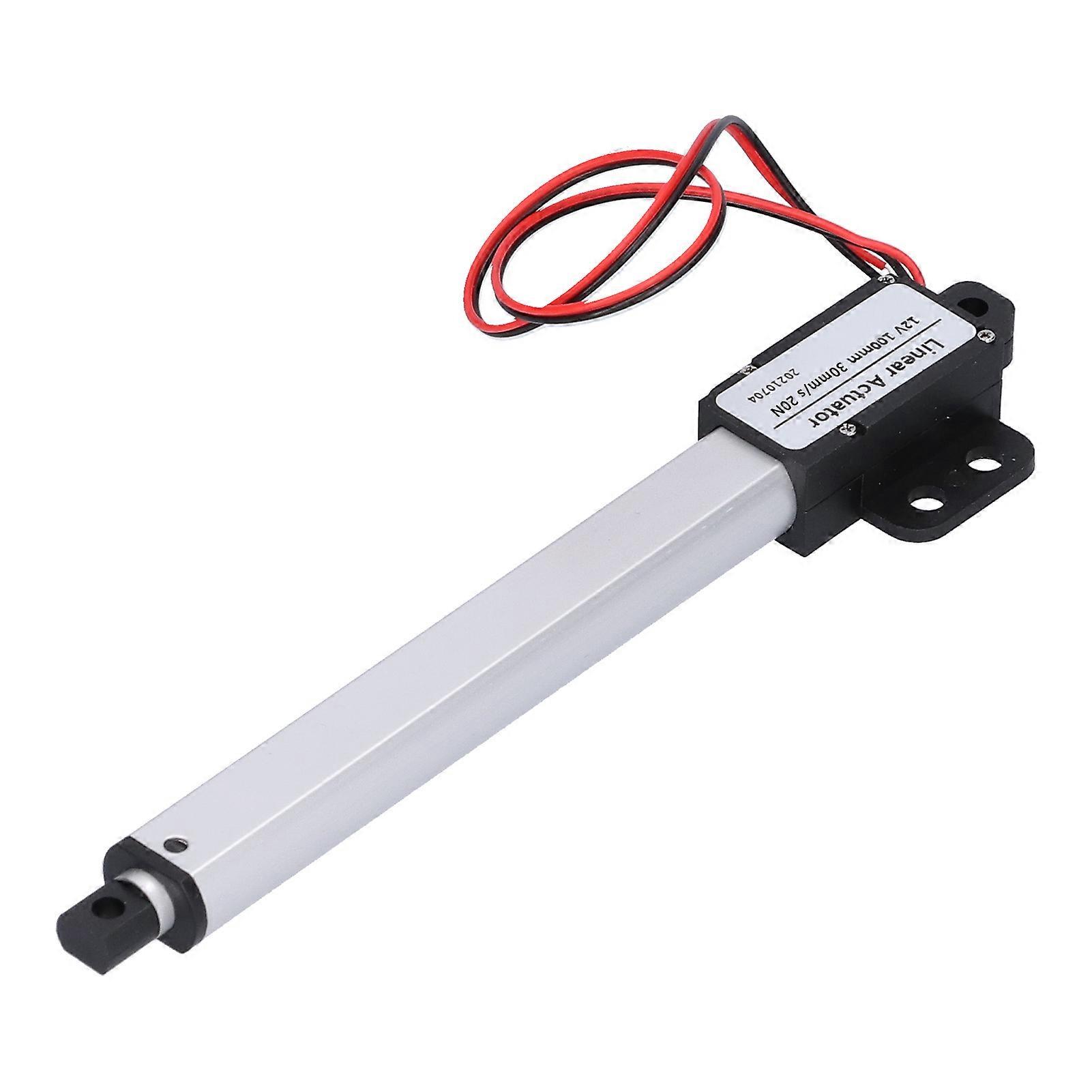 Γραμμικός ενεργοποιητής 100mm 12V τάση εισαγωγής χαμηλού θορύβου προστασία βραχυκυκλώματος μίνι ηλεκτρικός γραμμικός ενεργοποιητής30mm/s?20N