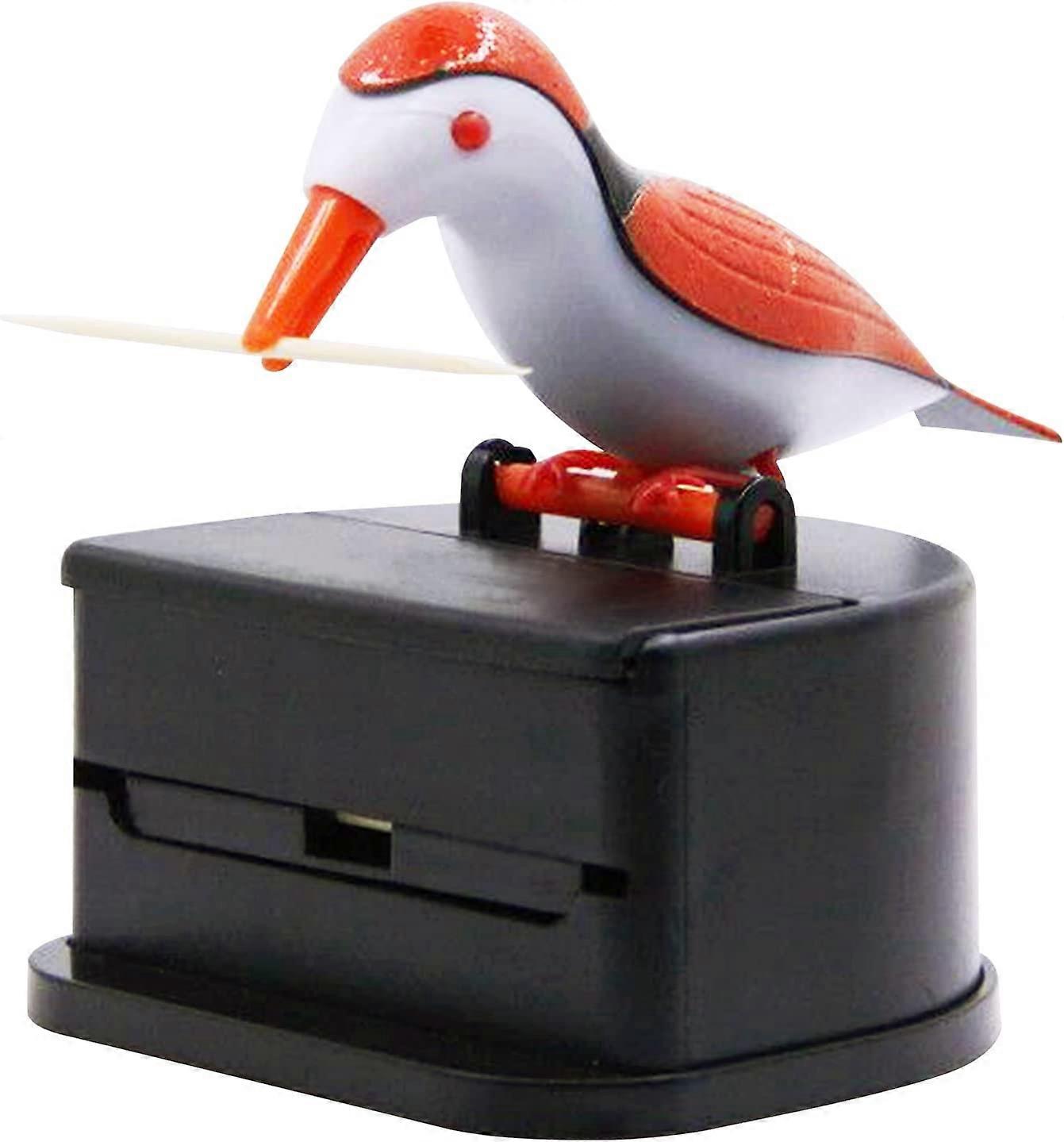 Bird Toothpick Maker, Creative Push Toothpick Bird Maker Orange