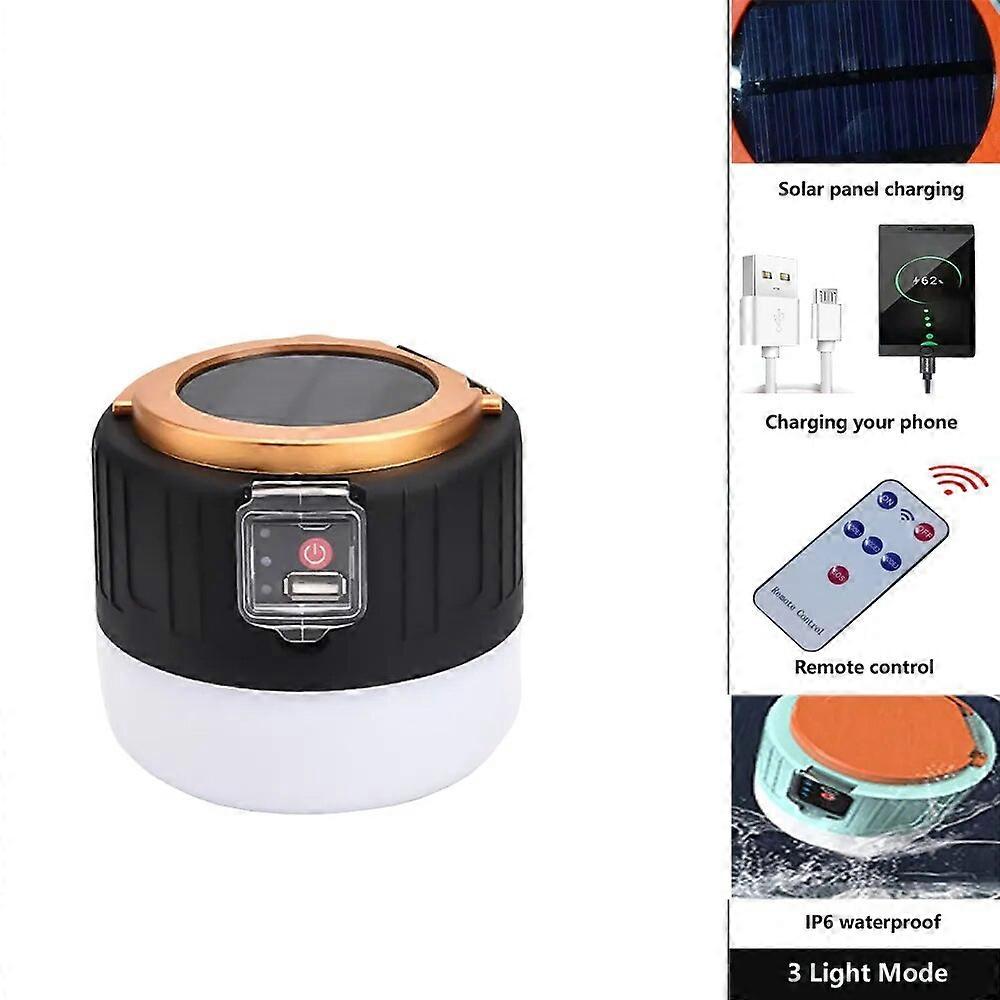 Solar LED Camping Light USB Rechargeable Bulb For Outdoor Tent Lamp Portable Lanterns Emergency Lights For BBQ Hiking