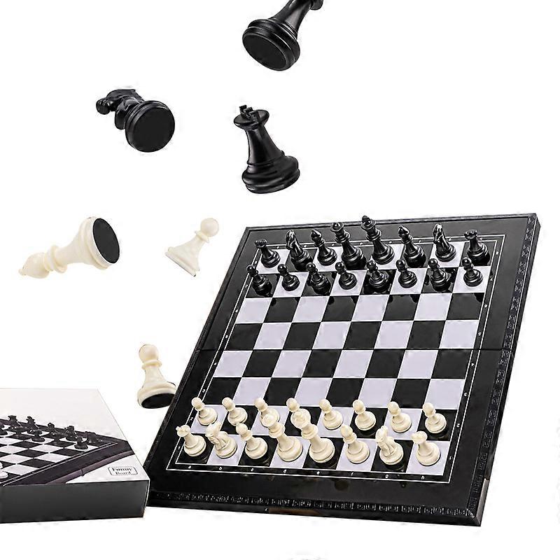 Magnetic Travel Chess Set with Folding Chess Board
