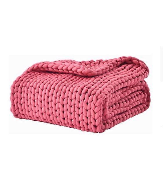 Large Chunky Knitted Thick Blanket, Yarn Woolen Throw Sofa Blanket