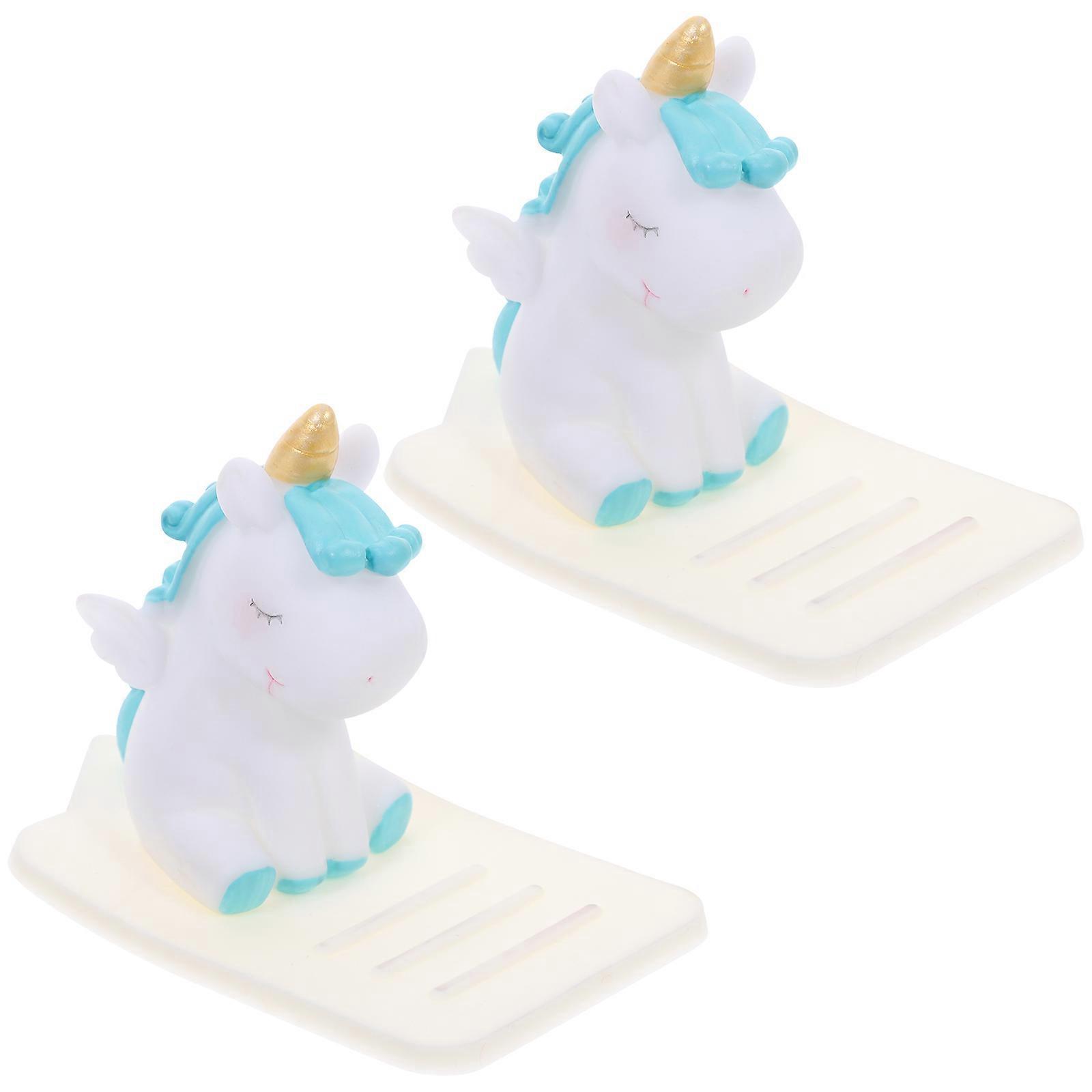 2PCS Cartoon Cow Year Adornment Adjustable Small Cow Phone Stand (Random Style)