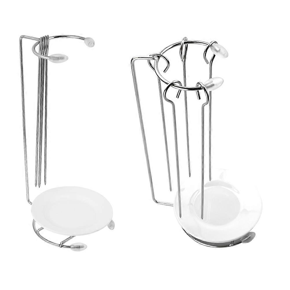 2 Sets Household Tool Set Vegetarian Bbq Skewers Pastor Skewer Racks Flat Grilling Skewers Vertical Meat Spit