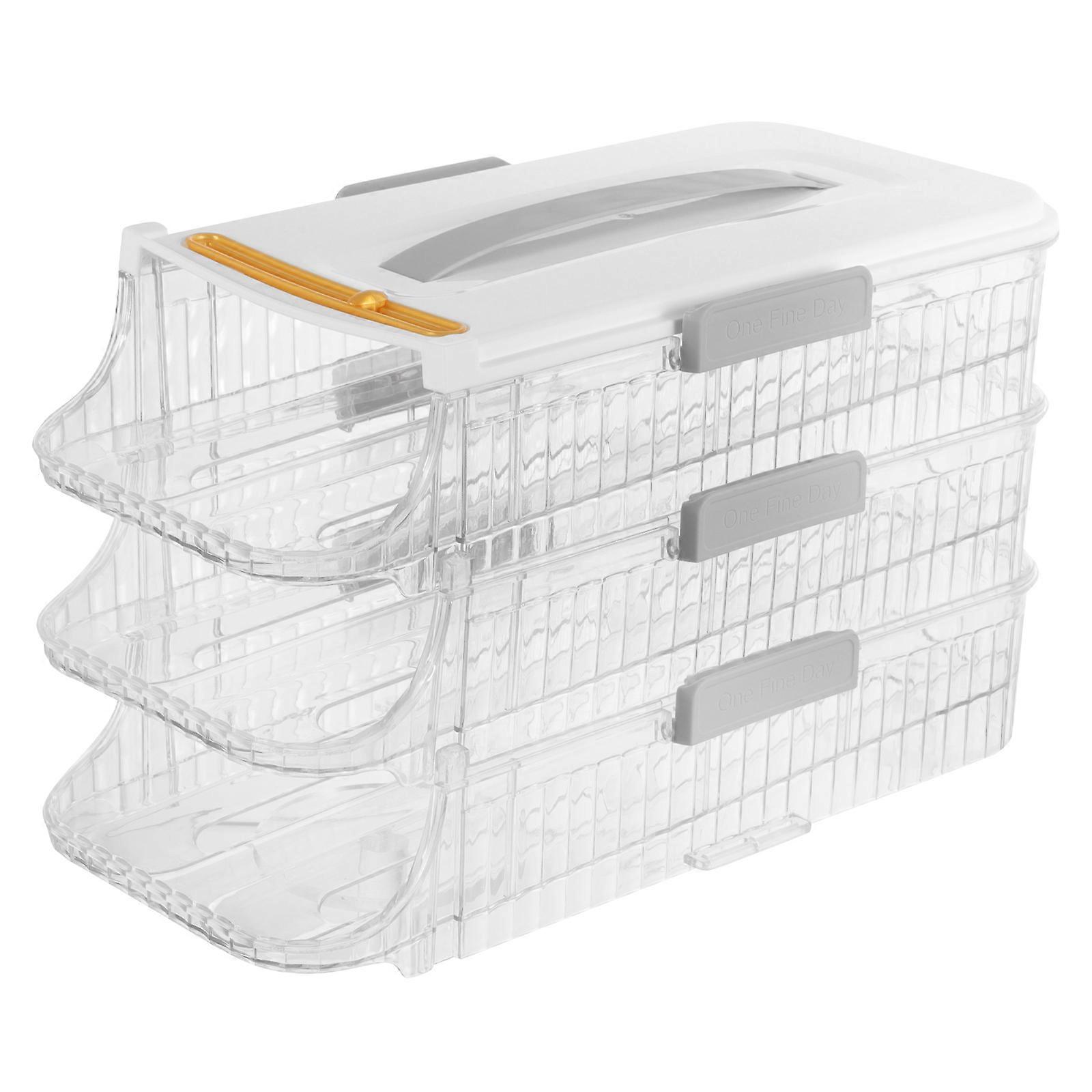 Refrigerator Egg Rolling Organizer Multi-layer Egg Container Transparent Egg Dispenser
