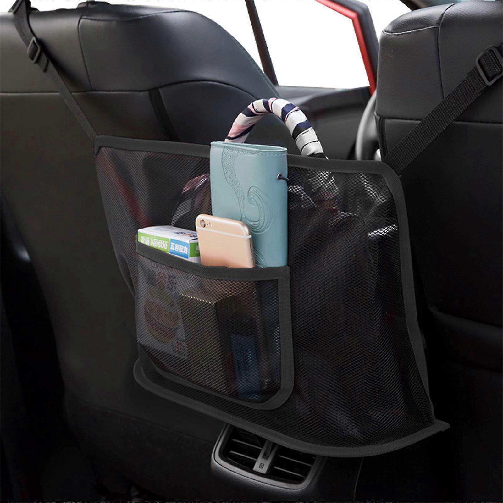 Car Net Pocket Handbag Holder, Driver Storage Netting Pouch, Car Net Pocket for Purses and Bags Front Seat