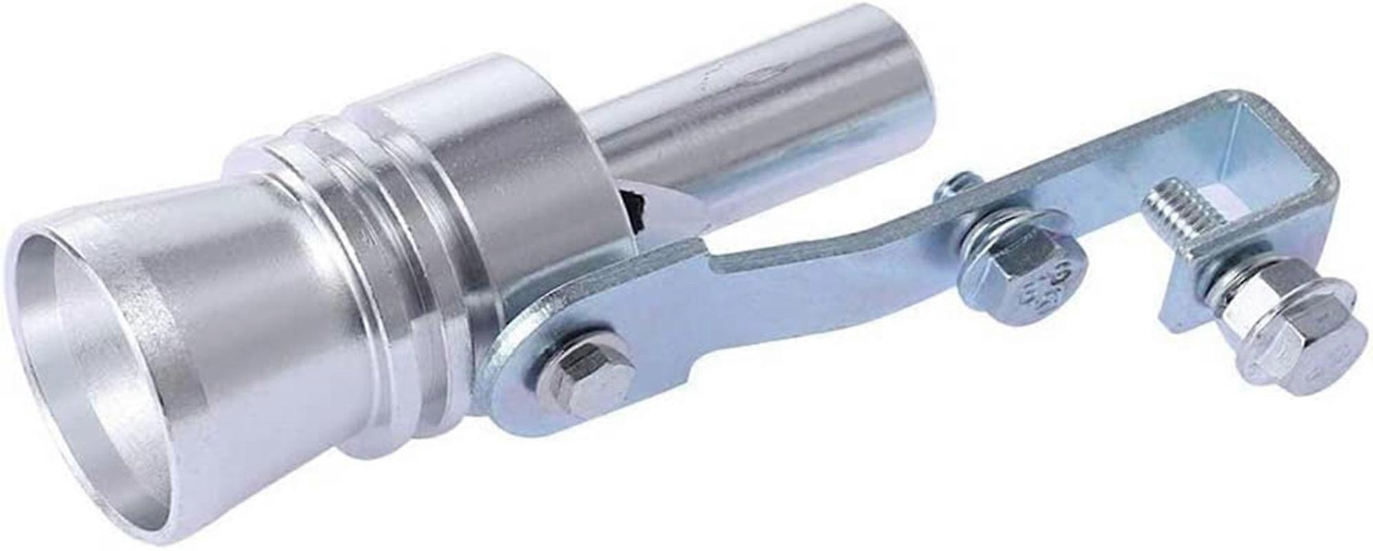 Sifflet de queue de véhicule sifflet anti-vent changeur de son d’échappement (argent) 1 pièces (D-583-A)