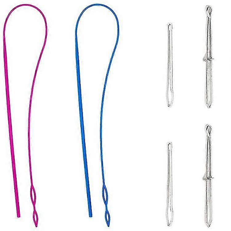 Sewing Loop Kit, Flexible Plastic Drawstring Threader, Metal Drawstring Threader And Metal Tweezers (1set, Color)
