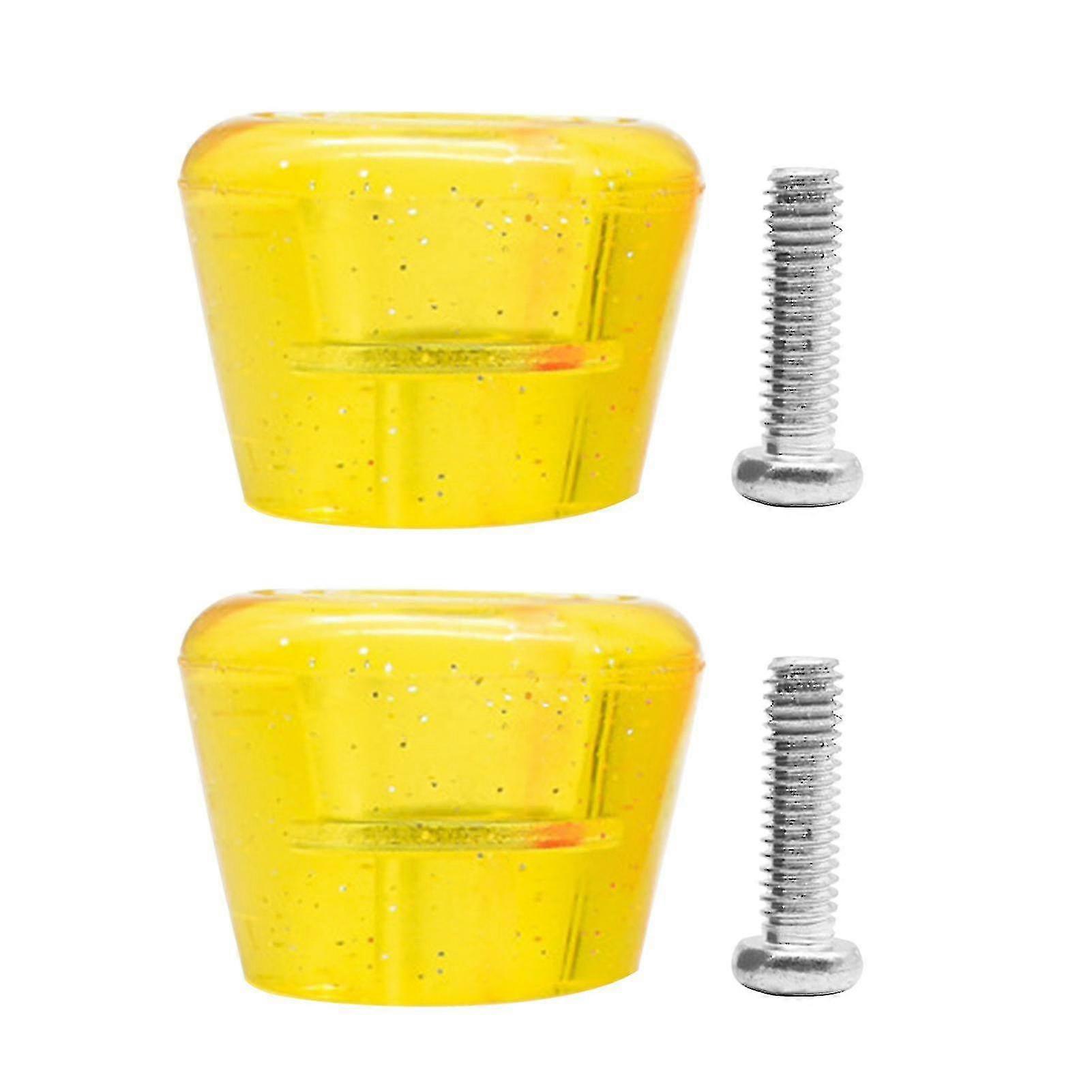 2pcs Universal Pu Rubber Grip Replacement With Screws Roller Skate Toe Stoppers