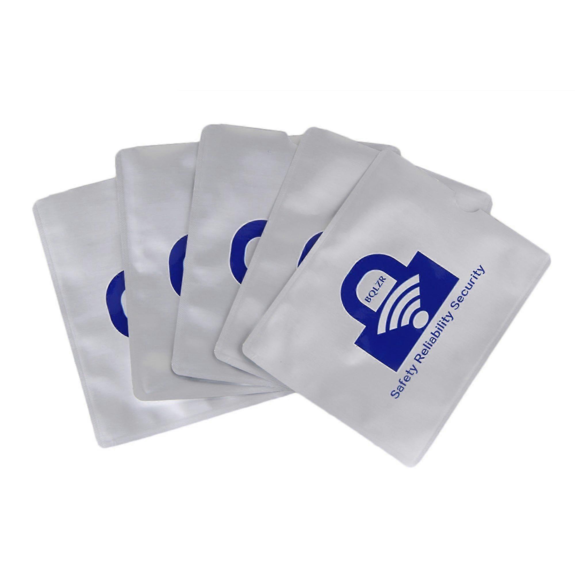 5pcs Silver Single Sided Rfid Bloc Foil Passport Cover