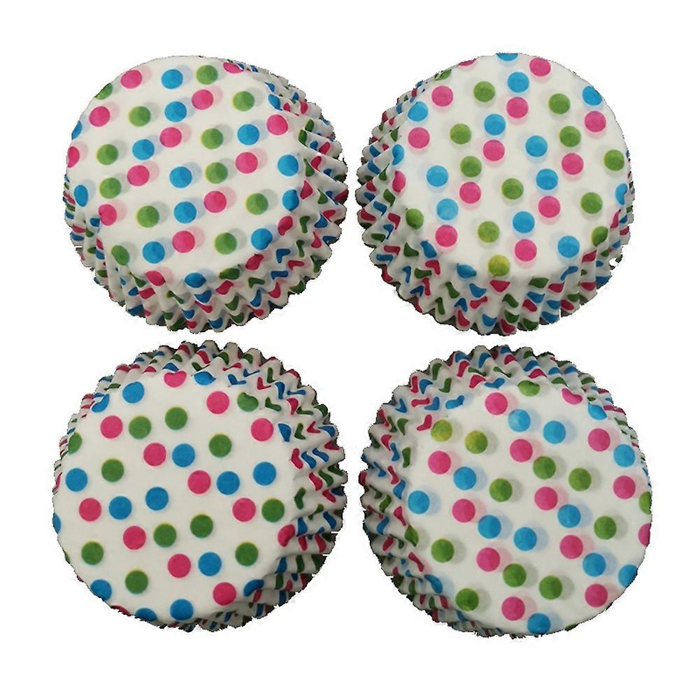 100Pcs Mini Cupcake Liners Muffin Paper Cups Heat resistant Dot Printing Baking Cups