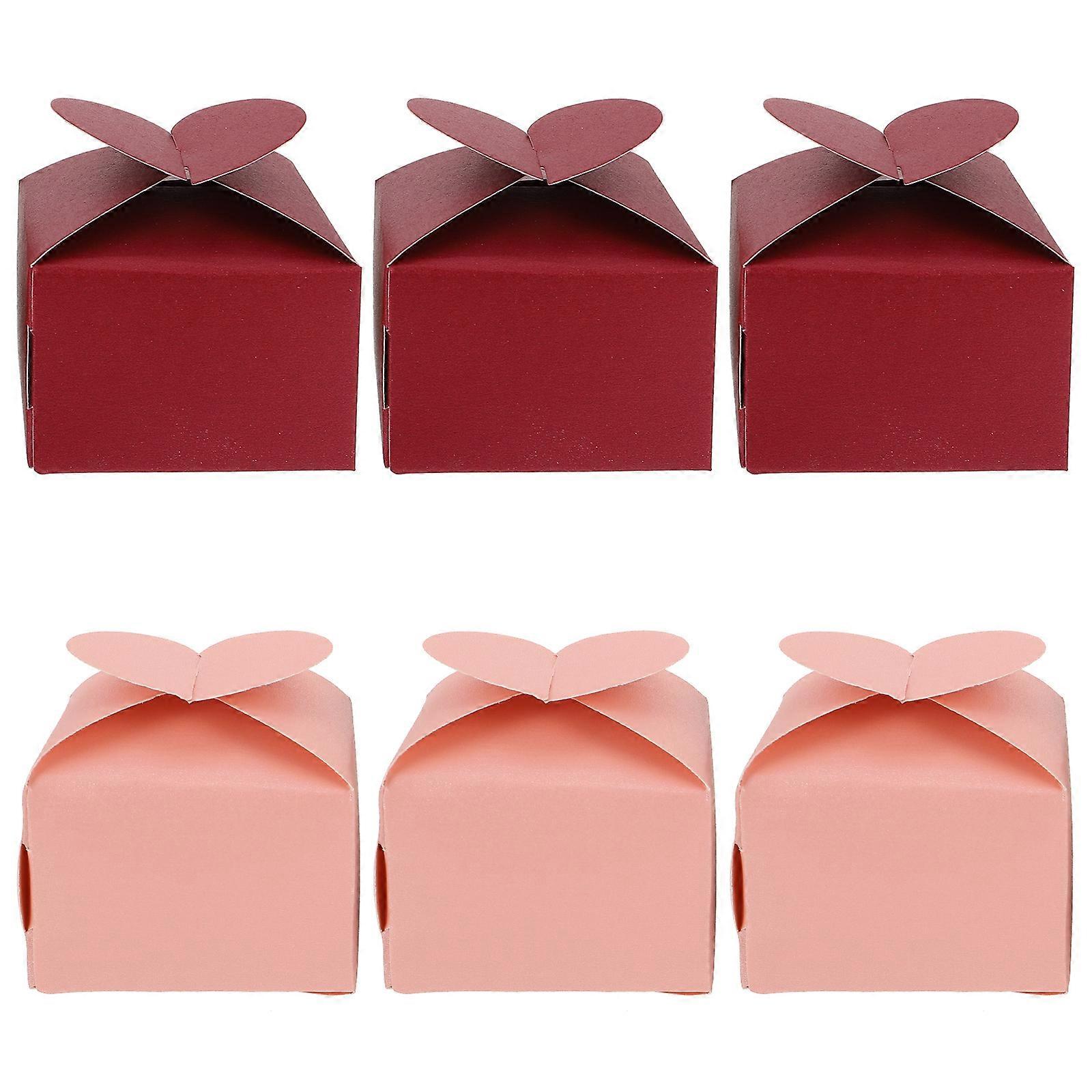 50 Pcs Pink Containers Wedding Candy Box Heart Shape Boxes Empty Guest Return Favors Easter Wrapping Boxes