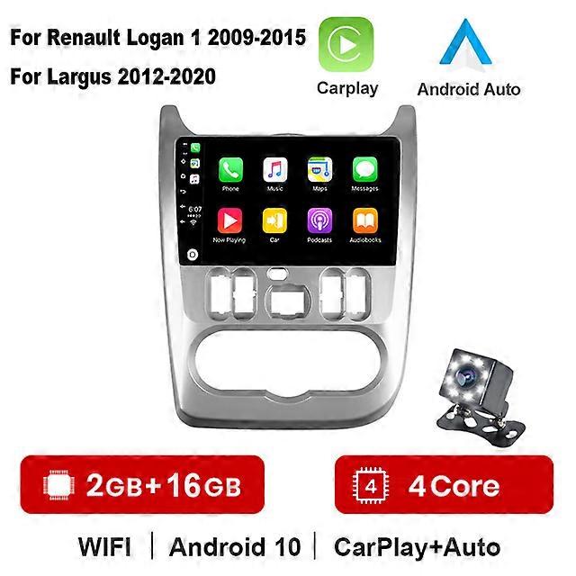 2 din Android Auto Radio per Renault Logan 1 Sandero 2009-2015 Dacia Duster Carplay 4G Auto Multimedia GPS autoradio