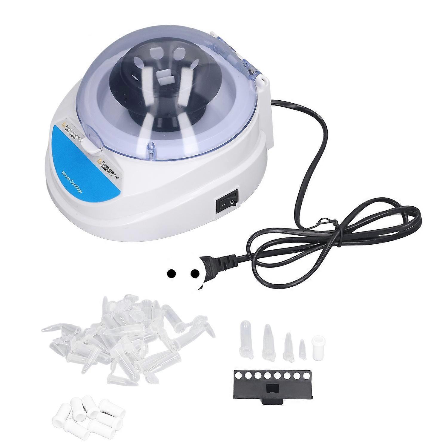 Mini Centrifuge Machine 7000RPM Portable Benchtop Centrifuge with 2 Rotor for Laboratories 100‑240V