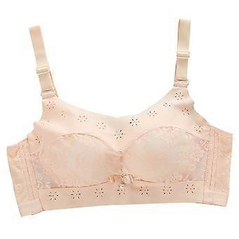 Sexy Donne Pizzo Senza Fili 3/4 Coppa Reggiseno Regolabile Senza Cuciture Reggiseno Biancheria Intima (Carnagione, 38/85)