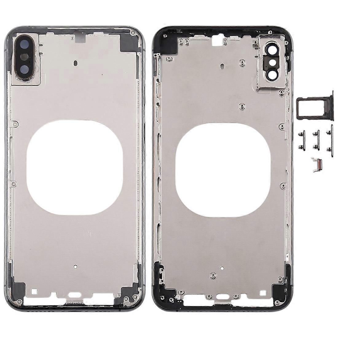 Transparent Back Cover with Camera Lens & SIM Card Tray & Side Keys for iPhone XS Max