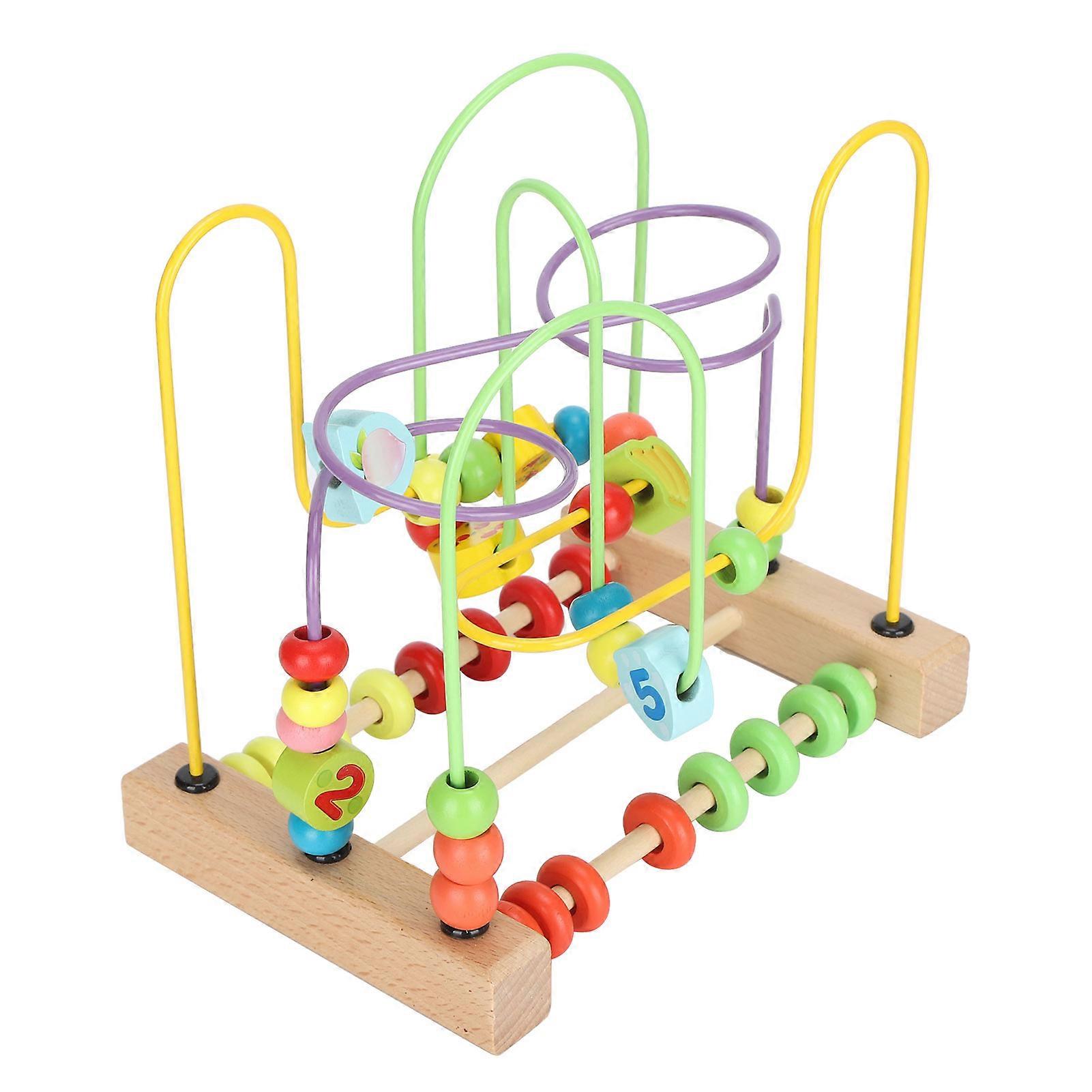 Wooden Bead Maze Activity Cube Abacus Toddler Toy