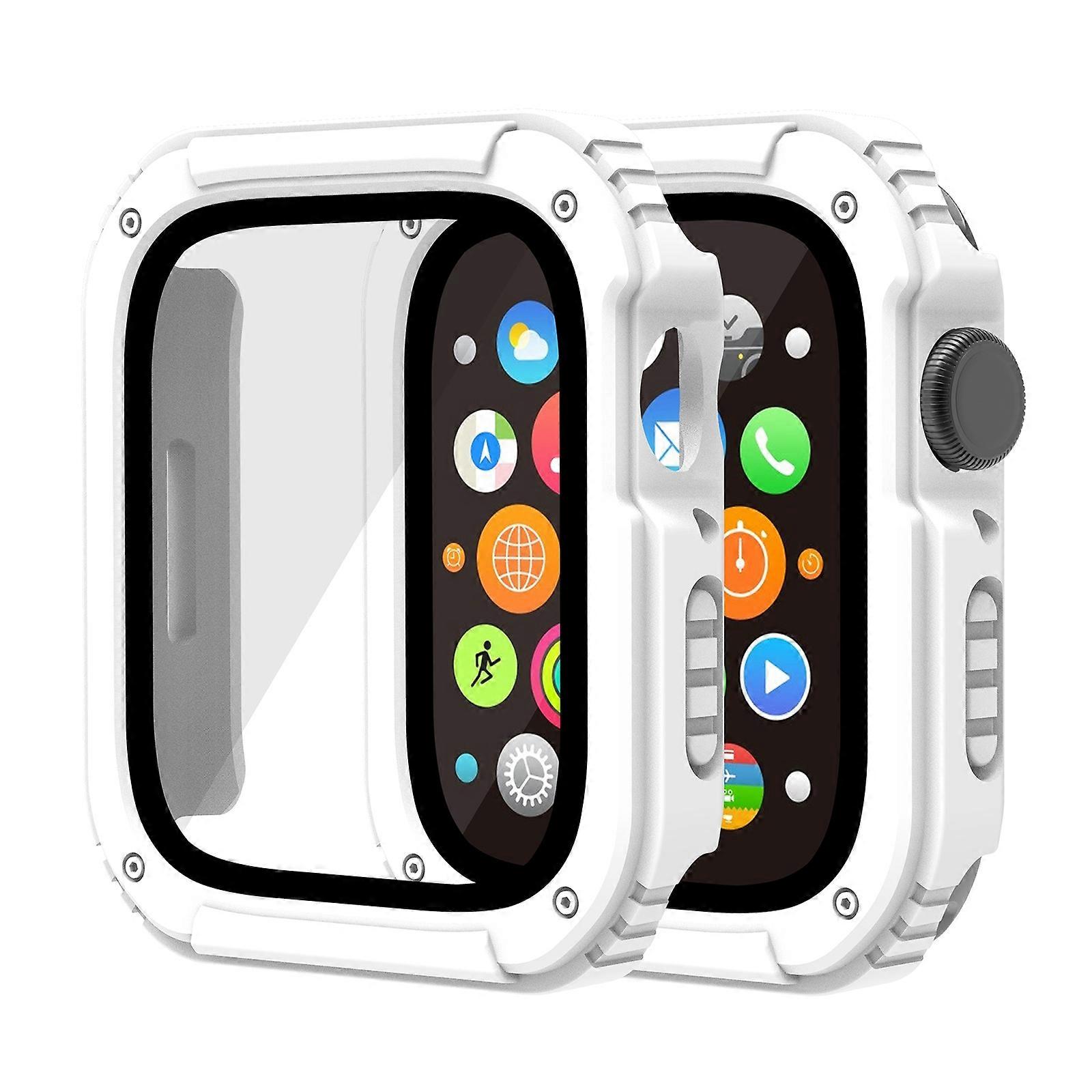 2 in 1 Screen Tempered Glass Film Protective Case For Apple Watch Series 3 & 2 & 1 42mm